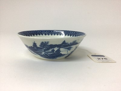 Lot 68 - Caughley blue and white Fisherman pattern patty pan, circa 1780-90, ex-Bonhams, 11cm diameter