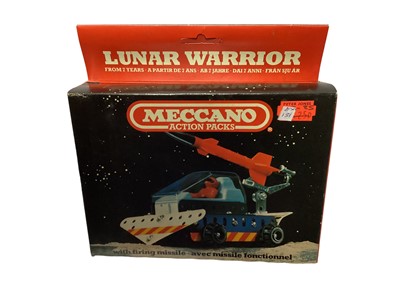 Lot 1893 - Miro Meccano (1981) Action Packs including Lunar Warrior No.0-86200(x2), Crater Chaser No.0-86202 & Star Patrol No.0-86110, all boxed (4)