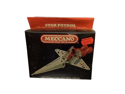 Lot 1893 - Miro Meccano (1981) Action Packs including Lunar Warrior No.0-86200(x2), Crater Chaser No.0-86202 & Star Patrol No.0-86110, all boxed (4)