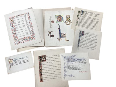 Lot 1424 - Two Calligraphy books with illuminated pages