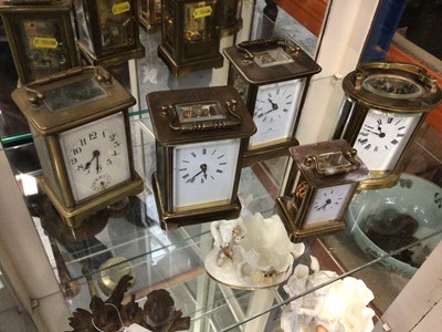Lot 78 - Five brass carriage clocks