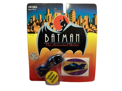 Lot 1890 - ERTL (c1993) DC Comics Batman The Animated Series diecast metal vehicles including Batmobile No.2446, Batplane No.2447, Batboat No.2448, Batcycle No.2449, Gotham City Police Helicopter No.2457 & Br...