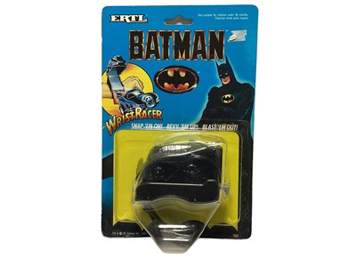 Lot 1890 - ERTL (c1993) DC Comics Batman The Animated Series diecast metal vehicles including Batmobile No.2446, Batplane No.2447, Batboat No.2448, Batcycle No.2449, Gotham City Police Helicopter No.2457 & Br...