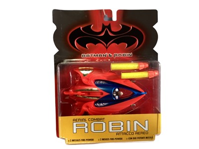 Lot 1890 - ERTL (c1993) DC Comics Batman The Animated Series diecast metal vehicles including Batmobile No.2446, Batplane No.2447, Batboat No.2448, Batcycle No.2449, Gotham City Police Helicopter No.2457 & Br...