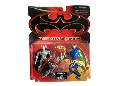 Lot 1890 - ERTL (c1993) DC Comics Batman The Animated Series diecast metal vehicles including Batmobile No.2446, Batplane No.2447, Batboat No.2448, Batcycle No.2449, Gotham City Police Helicopter No.2457 & Br...