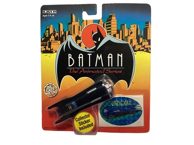 Lot 1890 - ERTL (c1993) DC Comics Batman The Animated Series diecast metal vehicles including Batmobile No.2446, Batplane No.2447, Batboat No.2448, Batcycle No.2449, Gotham City Police Helicopter No.2457 & Br...