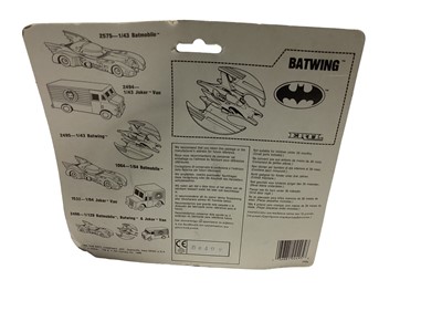 Lot 1890 - ERTL (c1993) DC Comics Batman The Animated Series diecast metal vehicles including Batmobile No.2446, Batplane No.2447, Batboat No.2448, Batcycle No.2449, Gotham City Police Helicopter No.2457 & Br...