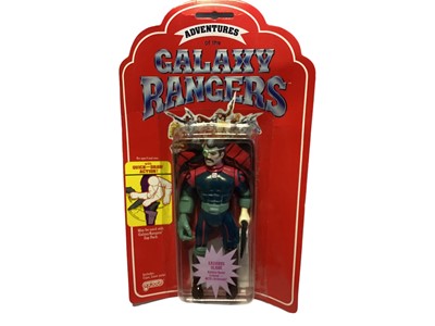 Lot 93 - Galoob (c1986) Adventures of the Galaxy Rangers Lazarus Slade (Alien Outlaw) 7" action figure with quick draw action (not tested), on card (curled) & bubblepack  No.5300 (1)
