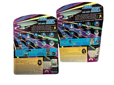 Lot 1901 - Playmates (c1992) Star Trek The Next Generation Borg No.6055 & Lieutenant Commander Deanna Troi No.6010, both on card with bubblepack (2)
