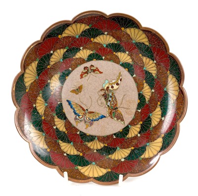 Lot 914 - Fine quality Japanese cloisonné dish