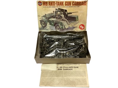 Lot 4 - Airfix 1;35 Scale Series 7: M6 Anti-Tank Gun Carriage No.7361, 1;32 Scale Series 8: British M3 Grant medium tank No.8365, Series 6: 17 Pounder Gun no.6361 & Series 6: 1910 "B" Type Bus No.6443, all...
