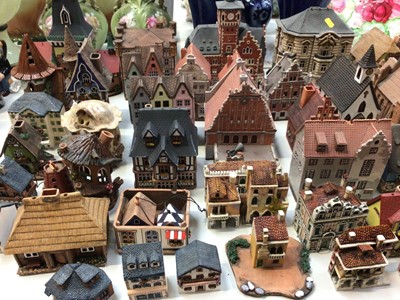 Lot 324 - Large collection of pottery house ornaments/ tea light holders, mostly stamped 'Riga' to base