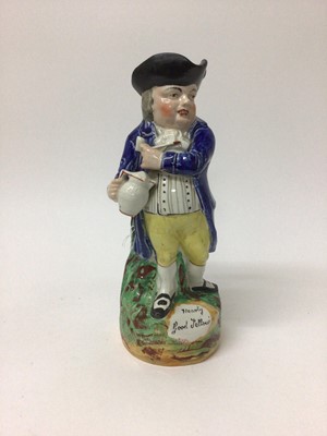Lot 90 - Staffordshire ‘Hearty Good Fellow’ jug