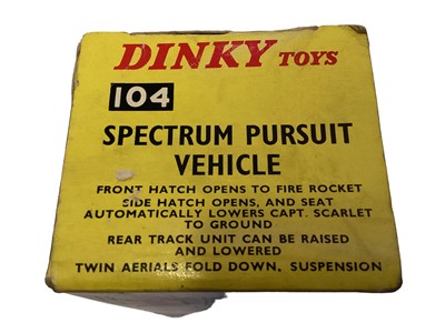 Lot 63 - Dinky diecast Gerry Anderson's TV Series Captain Scarlett & the Mysterons Spectrum pursuit Vehicle, boxed No.104