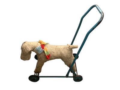 Lot 1955 - Collection of Triang to include wheeled dog, wheeled horse, toqwer duck, also zebra hobby horse