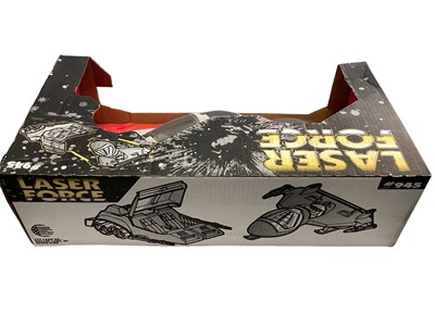 Lot 1887 - American Plastic Toys Inc Vintage Laser Force Space Plane & Land Craft, in cut out card box No.945 (1)