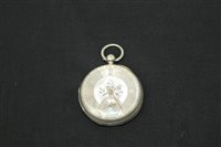 Lot 3320 - Victorian Silverer open face keywind pocket...