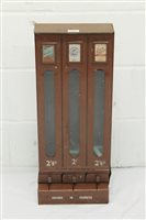 Lot 3406 - Brown cigarette vending machine - white lettering