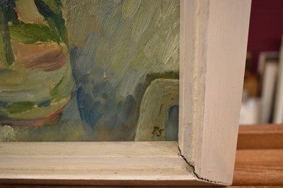 Lot 1578 - *Peggy Somerville (1918-1975) oil on board, still life with flowers, 11.5in x 9.5in.