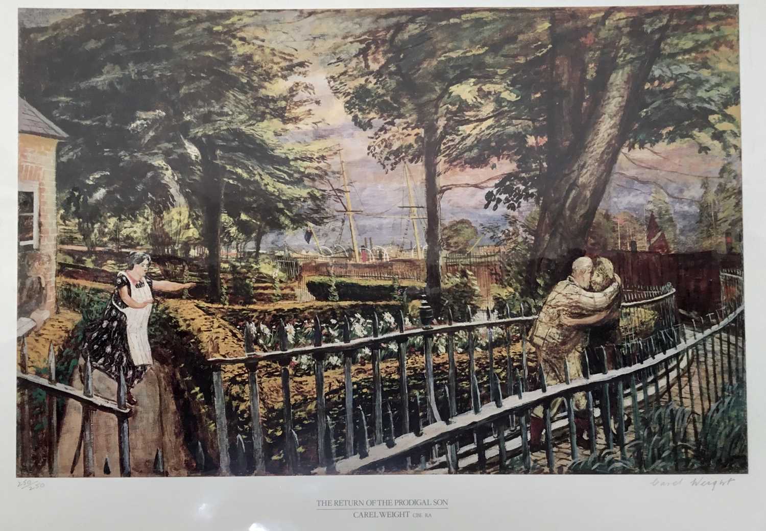 Lot 139 - Carel Weight, signed limited edition print, The Prodigal Son, 250/250, 40cm x 60cm, unframed