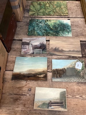 Lot 113 - English School circa 1930's 7 oil studies on board (7)