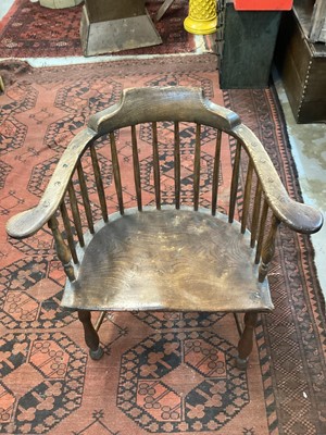 Lot 1610 - Late 18th century stickback armchair