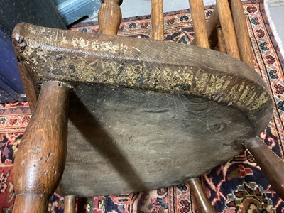 Lot 1610 - Late 18th century stickback armchair