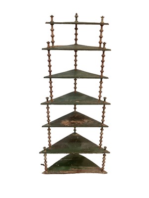 Lot 1635 - 19th century American cotton reel corner unit