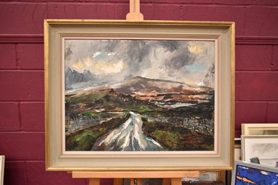 Lot 1710 - *Rowland Suddaby (1912-1972) oil on board - Storm over the Pennines oil on board