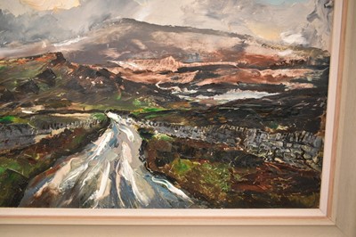 Lot 1710 - *Rowland Suddaby (1912-1972) oil on board - Storm over the Pennines oil on board