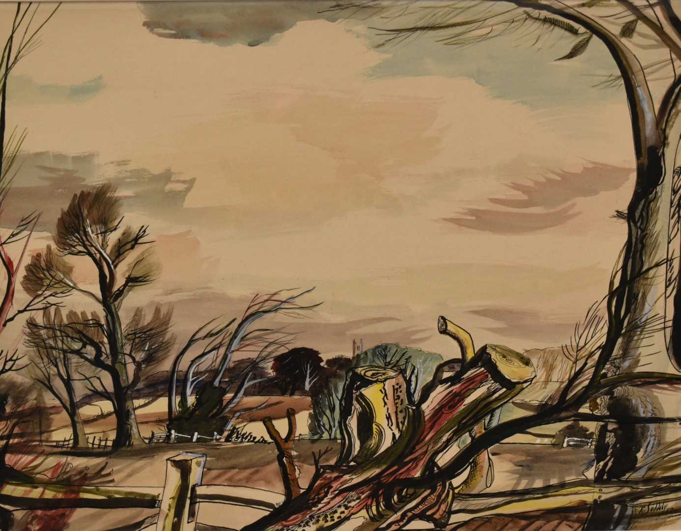 Lot 1711 - *Rowland Suddaby (1912-1972) watercolour, Untitled landscape