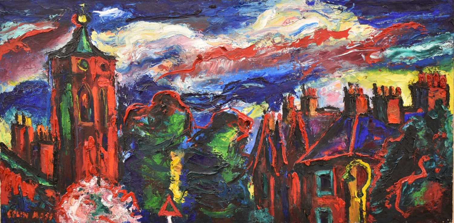 Lot 1545 - *Colin Moss (1914-2005), oil on canvas - Chevalier Street, Ipswich