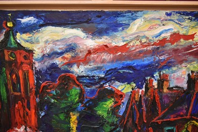 Lot 1545 - *Colin Moss (1914-2005), oil on canvas - Chevalier Street, Ipswich