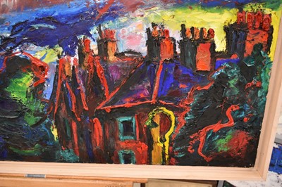 Lot 1545 - *Colin Moss (1914-2005), oil on canvas - Chevalier Street, Ipswich