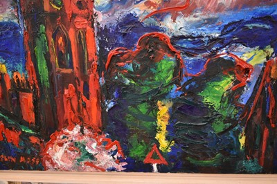 Lot 1545 - *Colin Moss (1914-2005), oil on canvas - Chevalier Street, Ipswich