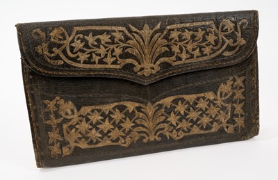 Lot 950 - Rare 18th century Turkish leather wallet