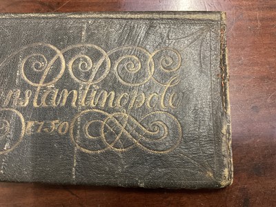 Lot 950 - Rare 18th century Turkish leather wallet