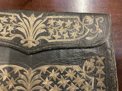 Lot 950 - Rare 18th century Turkish leather wallet