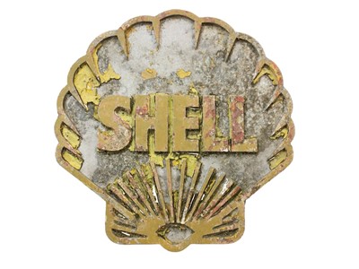 Lot 87 - Original cast alloy Shell sign, traces of paintwork, 36cm wide