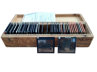 Lot 2400 - Collection of antique glass photographic slide to include photographs by J. Dudley Johnston