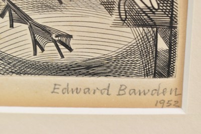 Lot 1153 - *Edward Bawden (1903-1989) signed limited etching - 'Cabin in the Forest', 8/50, dated 1952, 20.5cm x 12cm, in glazed frame