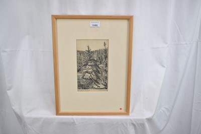 Lot 1153 - *Edward Bawden (1903-1989) signed limited etching - 'Cabin in the Forest', 8/50, dated 1952, 20.5cm x 12cm, in glazed frame