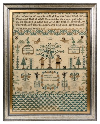 Lot 945 - Fine George III sampler by Priscilla Trokes
