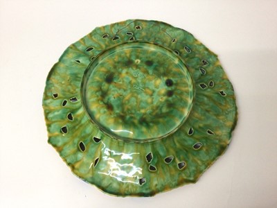 Lot 126 - Victorian Minton majolica 'Christmas' charger