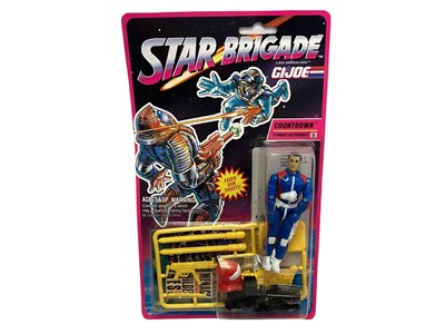 Lot 143 - Hasbro (c1993) Star Brigade GI Joe High Tech Astronaut Fighter Countdown 3 1/2" action figure with accessories, on punched card with bubblepack No.81102 (1)