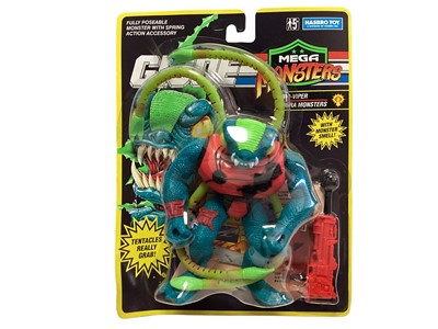 Lot 148 - Hasbro (c1993) GI Joe Mega Monsters Bio-Viper (Cobra Monsters), on card with bubblepack No.06071, plus Mega Marines Mega-Vipere (Cobra), on card with bubblepack No.06929 (2))
