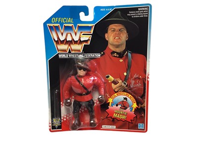 Lot 131 - Hasbro (c1992) Official WWF (World Wrestling Federation) The Mountie 4 1/2" action figure, on card with bubblepack No.7108 (1)