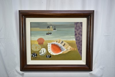 Lot 1033 - *Mary Fedden (1915-2012) oil on canvas - Whitby Harbour, signed and dated '03, 29cm x 39cm, titled and signed to artist's label verso, framed. Provenance: Neptune Fine Art, Derbyshire