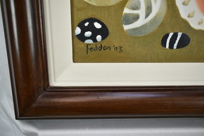 Lot 1033 - *Mary Fedden (1915-2012) oil on canvas - Whitby Harbour, signed and dated '03, 29cm x 39cm, titled and signed to artist's label verso, framed. Provenance: Neptune Fine Art, Derbyshire