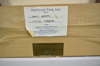 Lot 1033 - *Mary Fedden (1915-2012) oil on canvas - Whitby Harbour, signed and dated '03, 29cm x 39cm, titled and signed to artist's label verso, framed. Provenance: Neptune Fine Art, Derbyshire